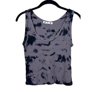 AMO brown ribbed tie dye tank top, XS, bohemian, hippie, festival, layering